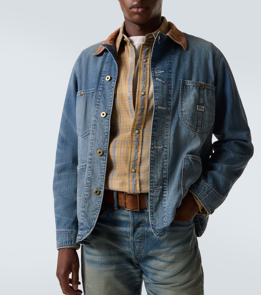 Stockton corduroy-trimmed denim jacket | RRL