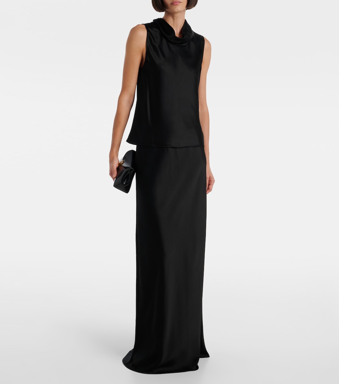 Barb satin maxi skirt | Leset