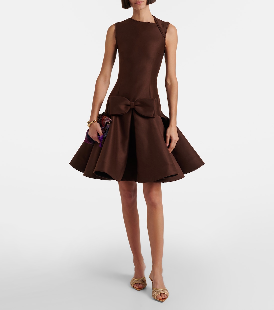 Sienna 70 metallic leather-trimmed mules | Gianvito Rossi