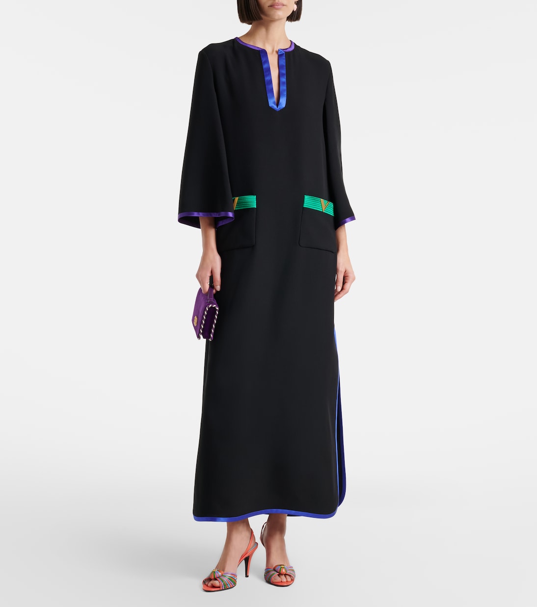 Vestido midi VGold Cady Couture | Valentino