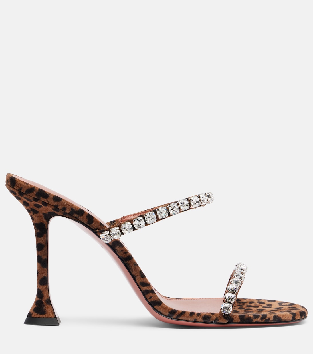 Gigi 95 leopard-print suede mules | Amina Muaddi