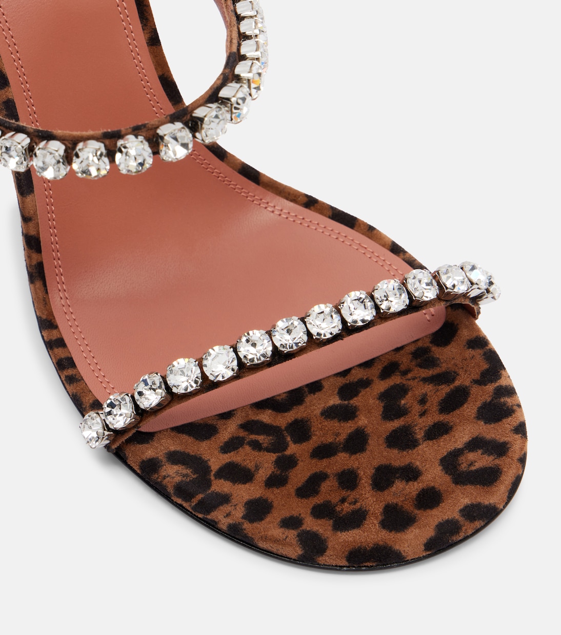 Gigi 95 leopard-print suede mules | Amina Muaddi