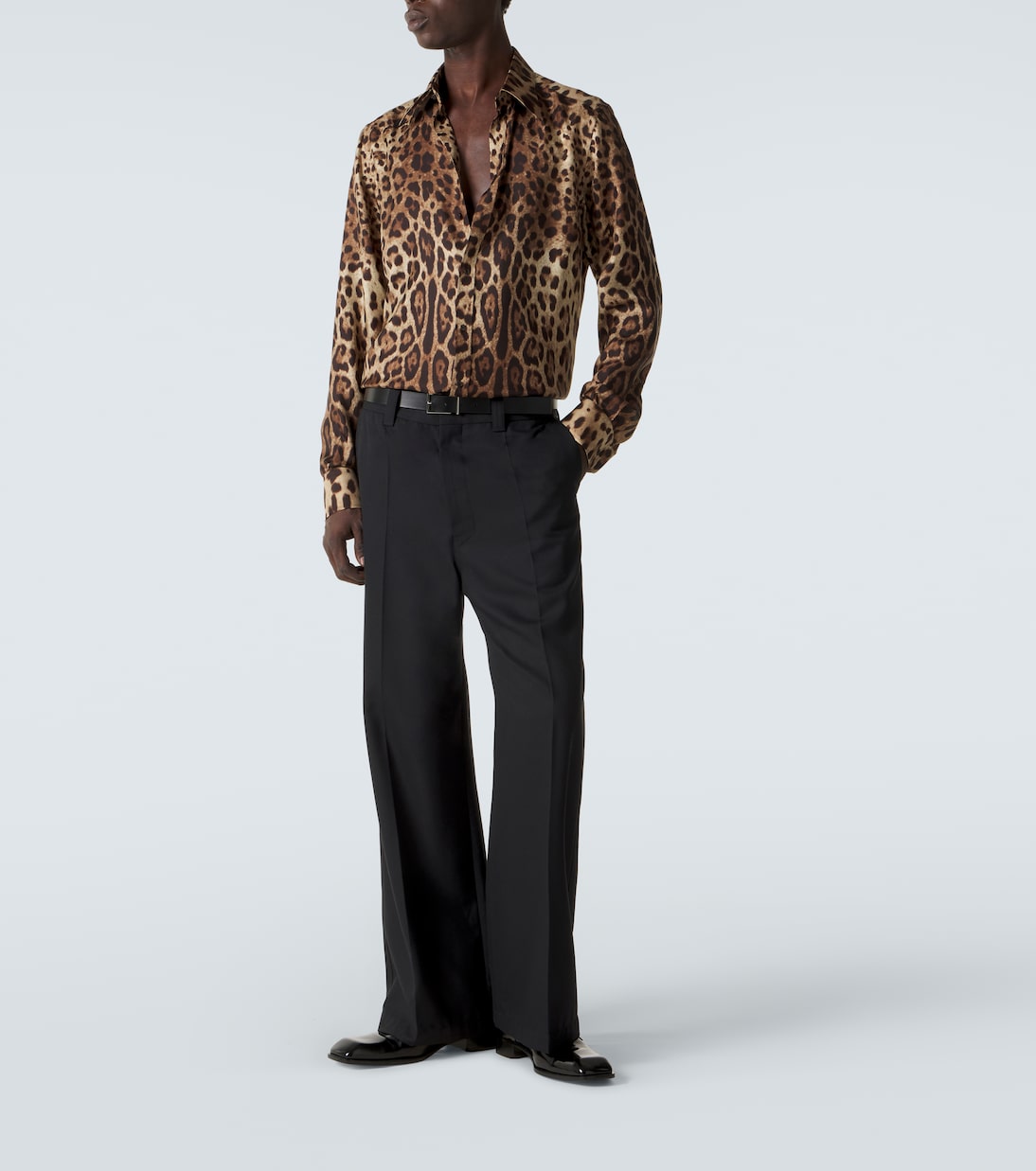 Leopard-print silk shirt | Dolce&Gabbana
