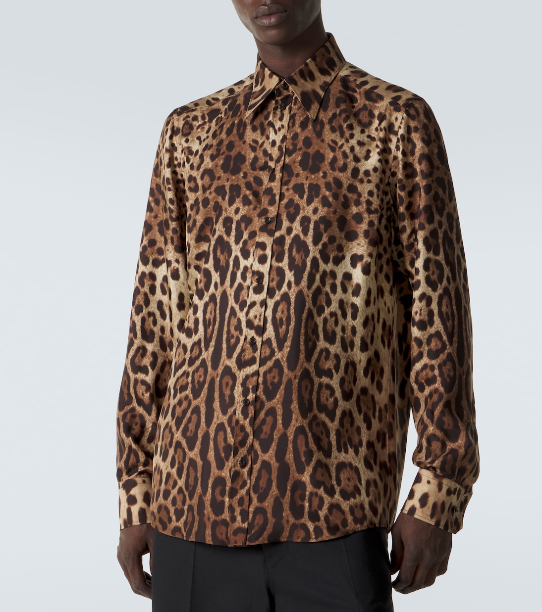 Leopard-print silk shirt | Dolce&Gabbana