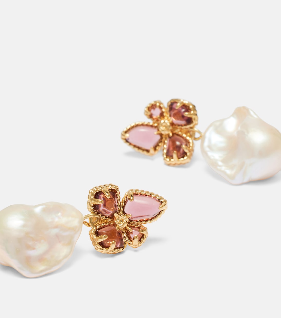 Bloom embellished pearl drop earrings  | Zimmermann