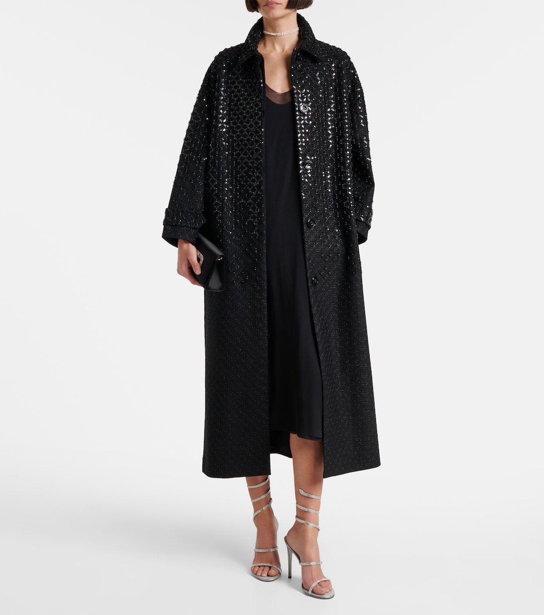 Sandalias Cleo de satén adornadas | Rene Caovilla