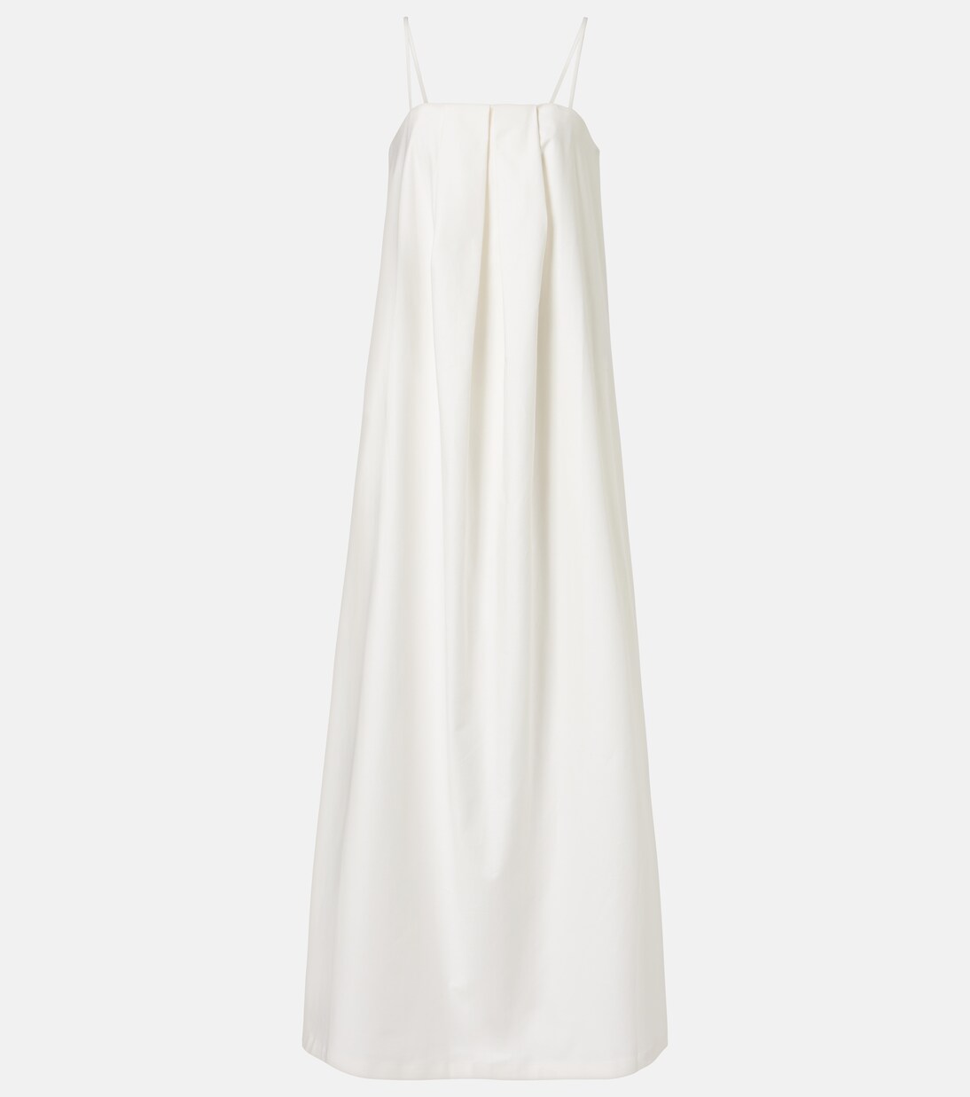 Solid Voluminous draped cotton maxi dress | Adriana Degreas