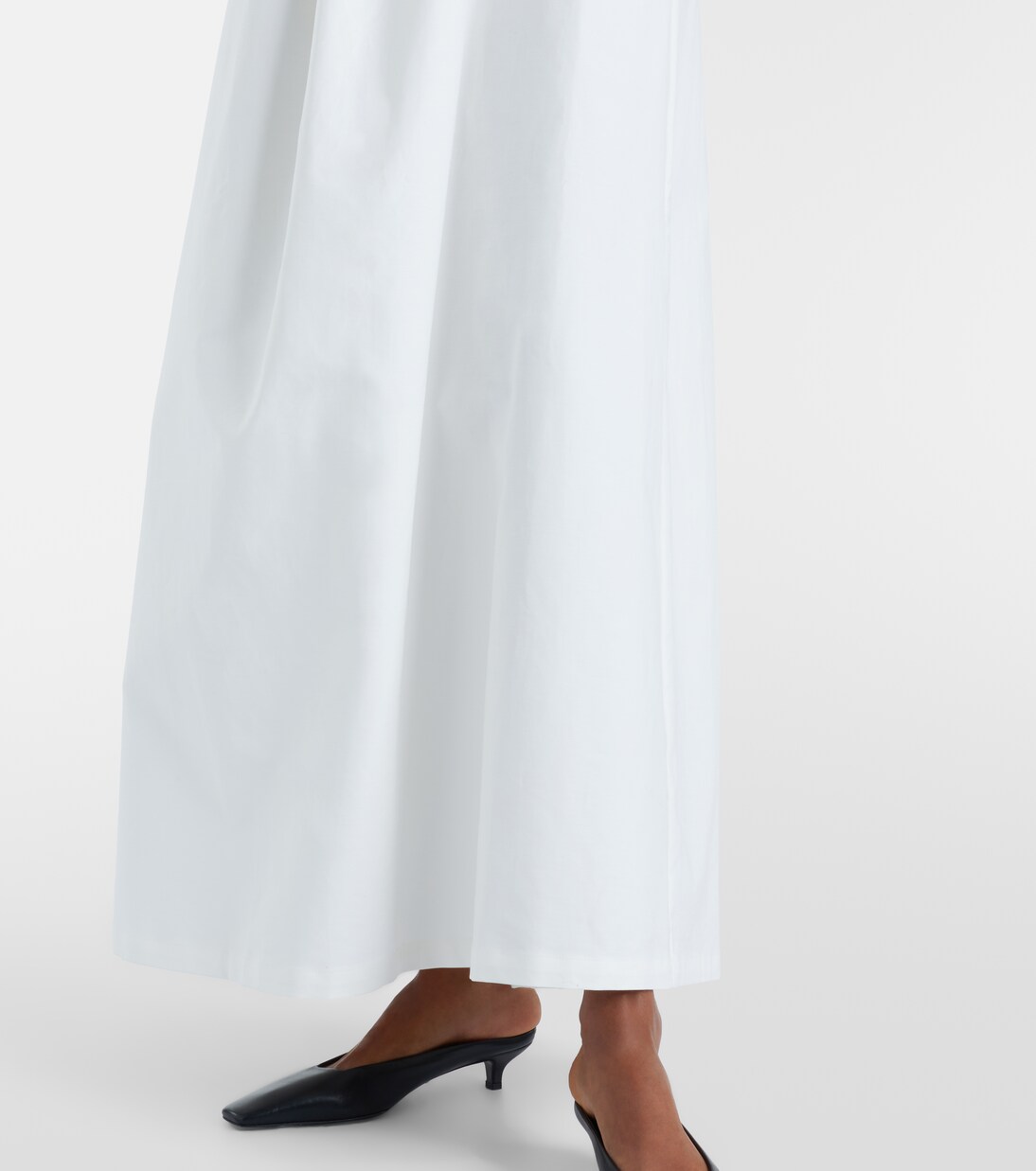 Solid Voluminous draped cotton maxi dress | Adriana Degreas