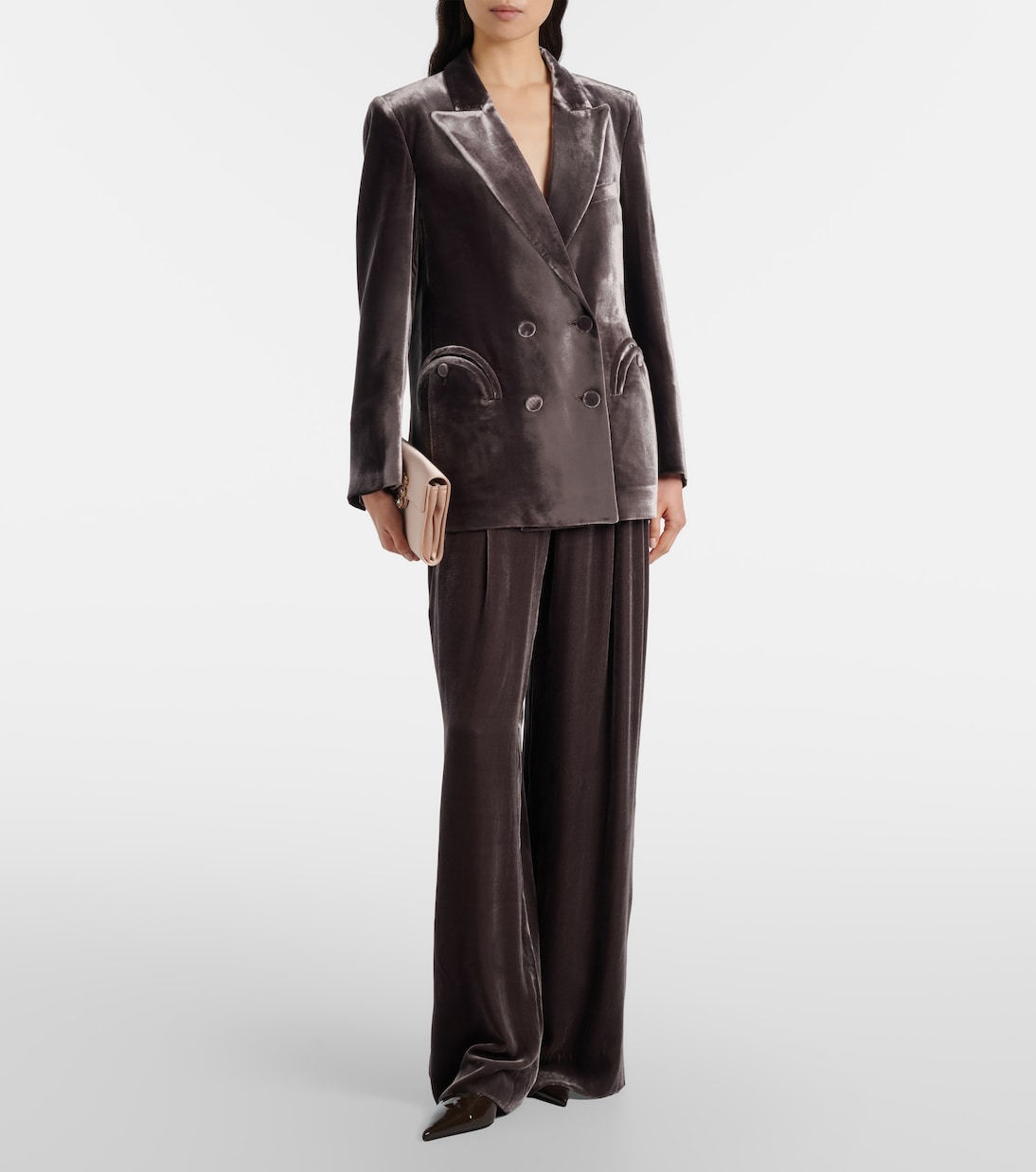 Everynight double-breasted velvet blazer | Blazé Milano