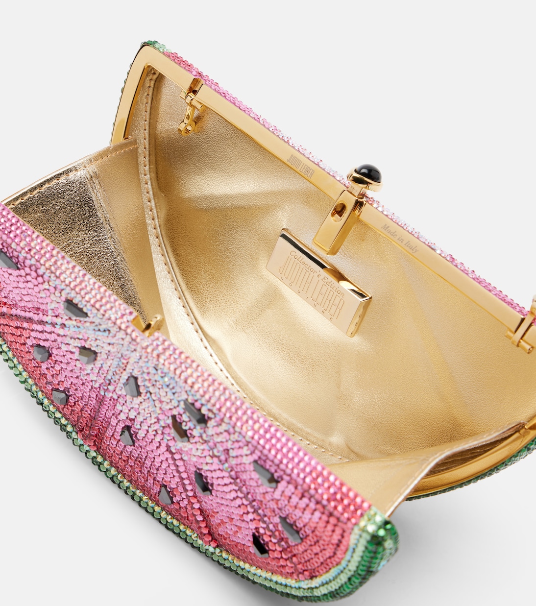 Clutch Watermelon Slice mit Kristallen | Judith Leiber Couture
