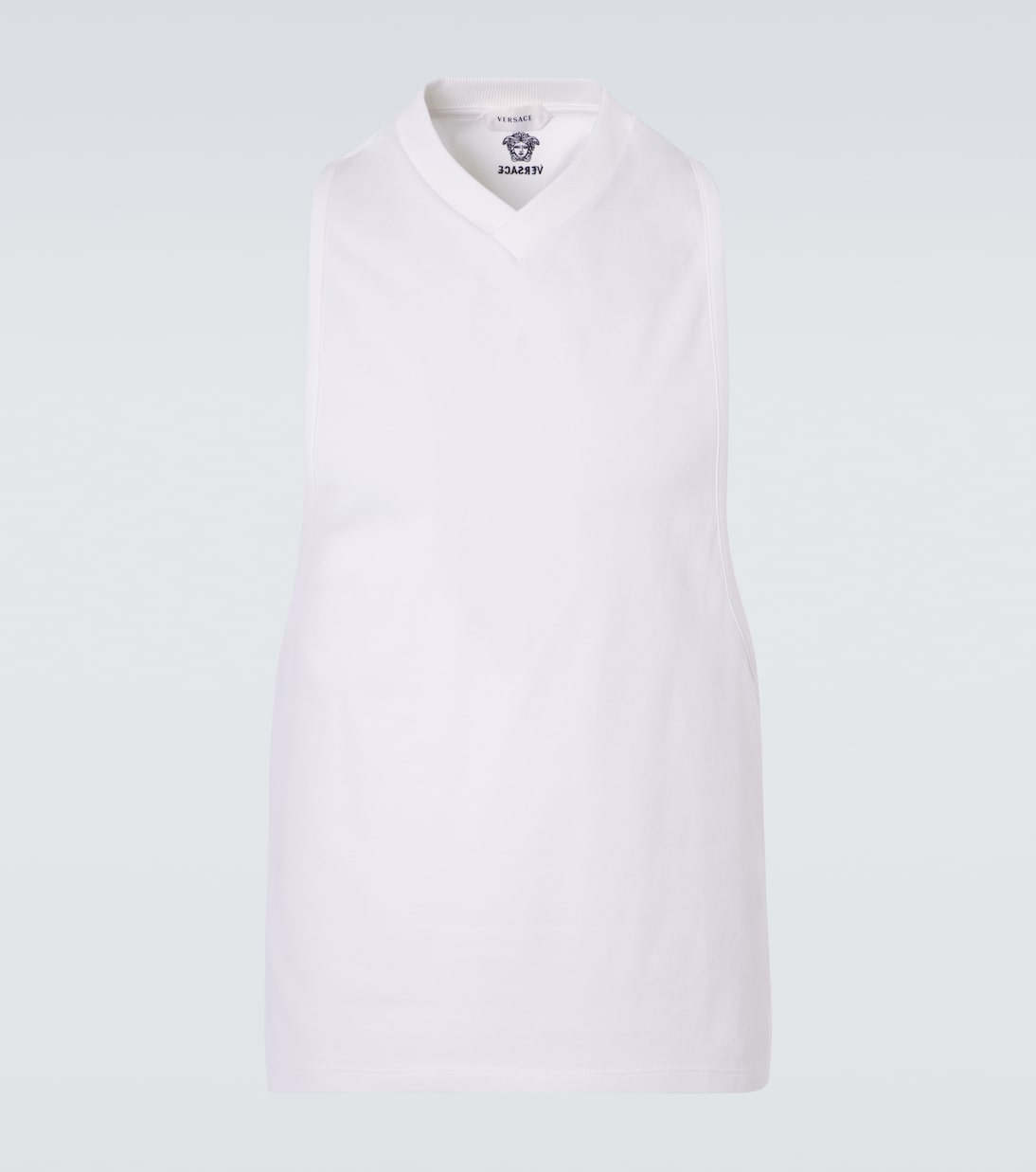 Cotton-blend jersey tank top | Versace