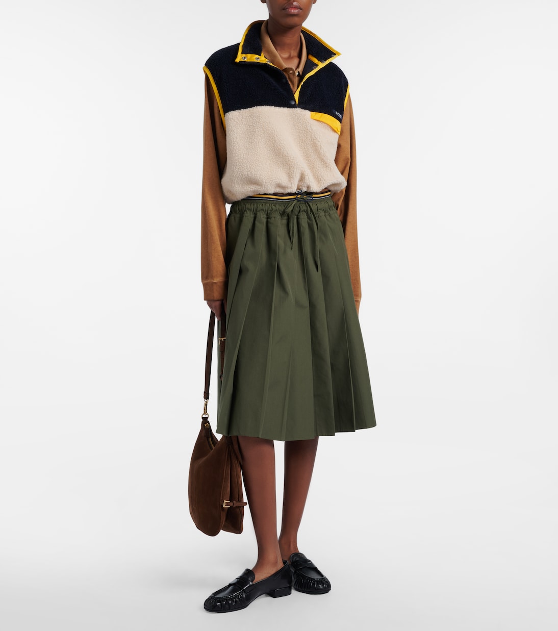 Cropped teddy vest | Prada