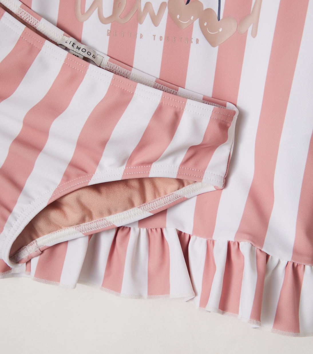 Dagny striped rashguard top and bikini bottoms set | Liewood