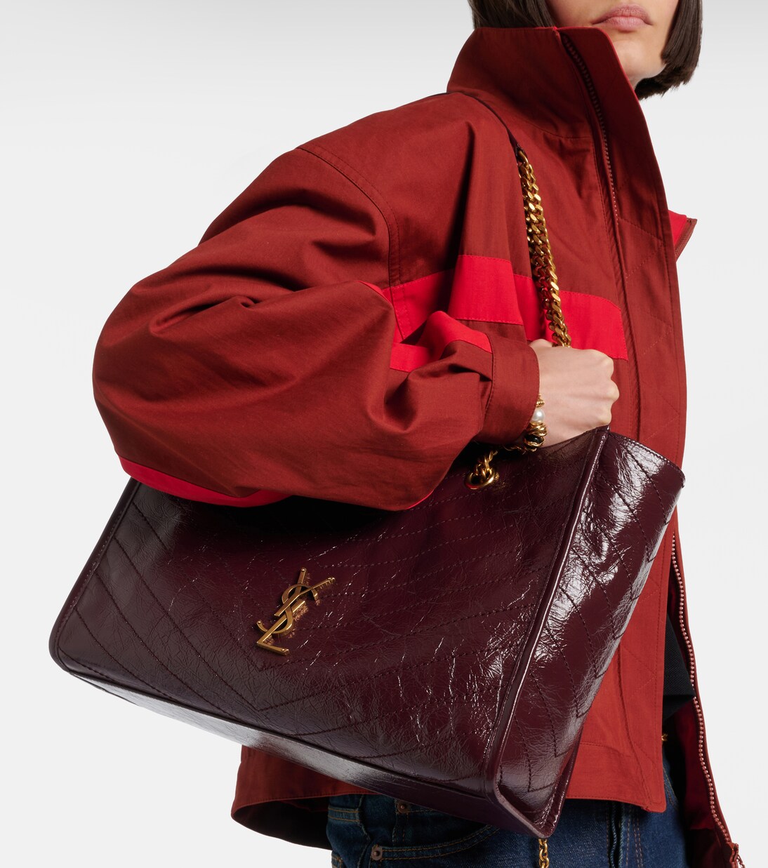 Niki Large leather shoulder bag | Saint Laurent