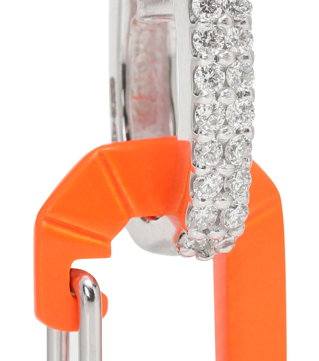 Boucle d'oreille unique Chiara Small en or blanc 18 ct et diamants | Eéra