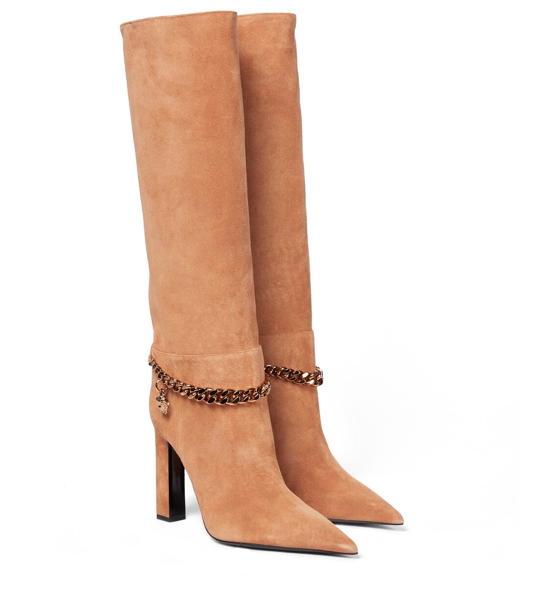 Stiefel aus Veloursleder | Versace