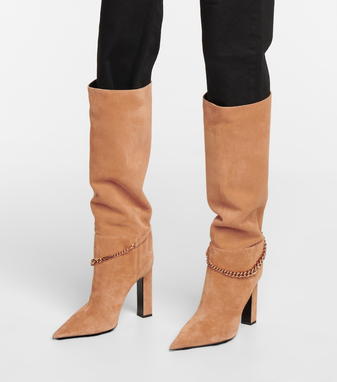 Stiefel aus Veloursleder | Versace