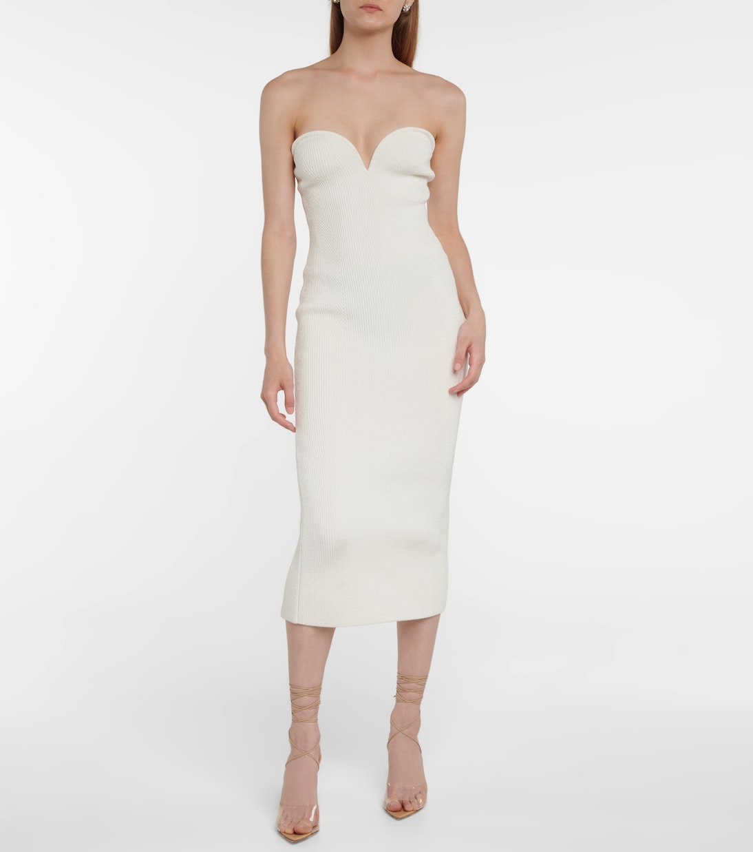 Thalia strapless midi dress | Galvan