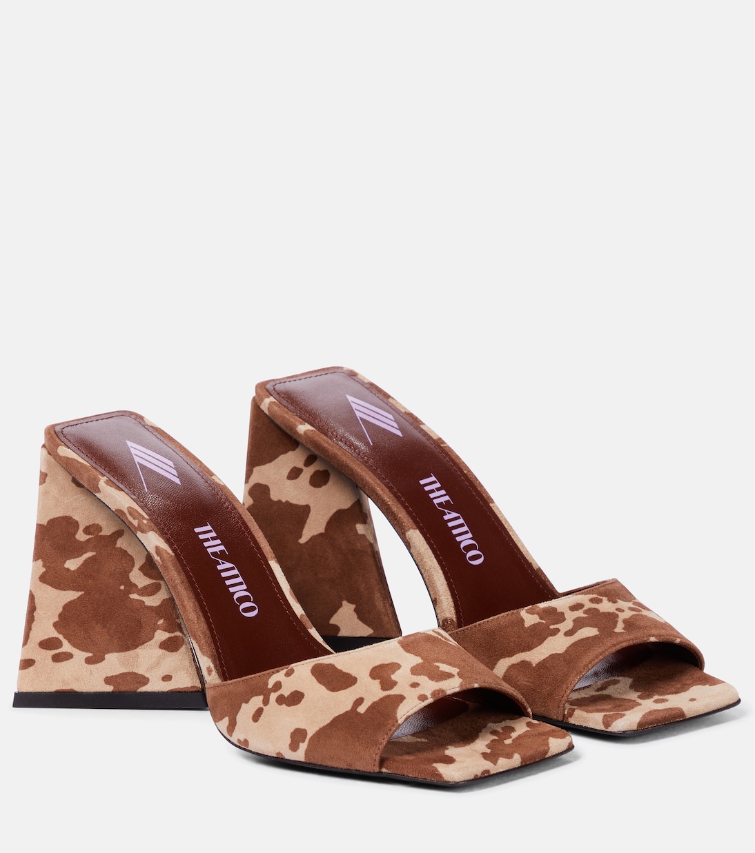 Devon cow-print suede sandals | The Attico