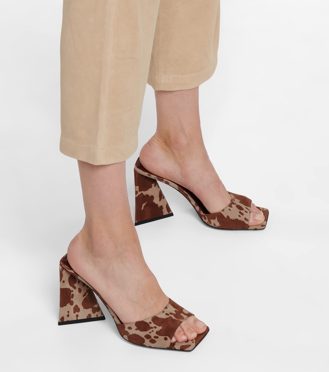 Devon cow-print suede sandals | The Attico