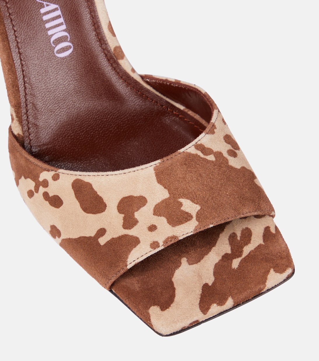 Devon cow-print suede sandals | The Attico