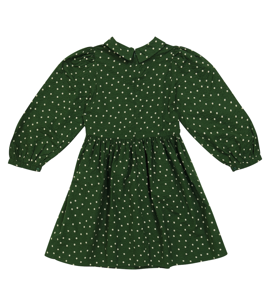 Earth printed cotton dress | Caramel