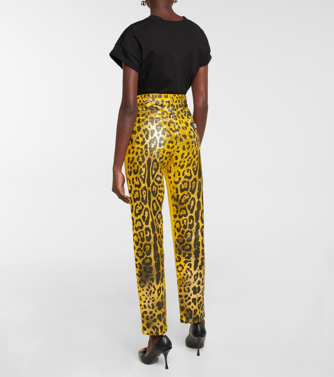 Mid-rise leopard-print jeans | Dolce&Gabbana