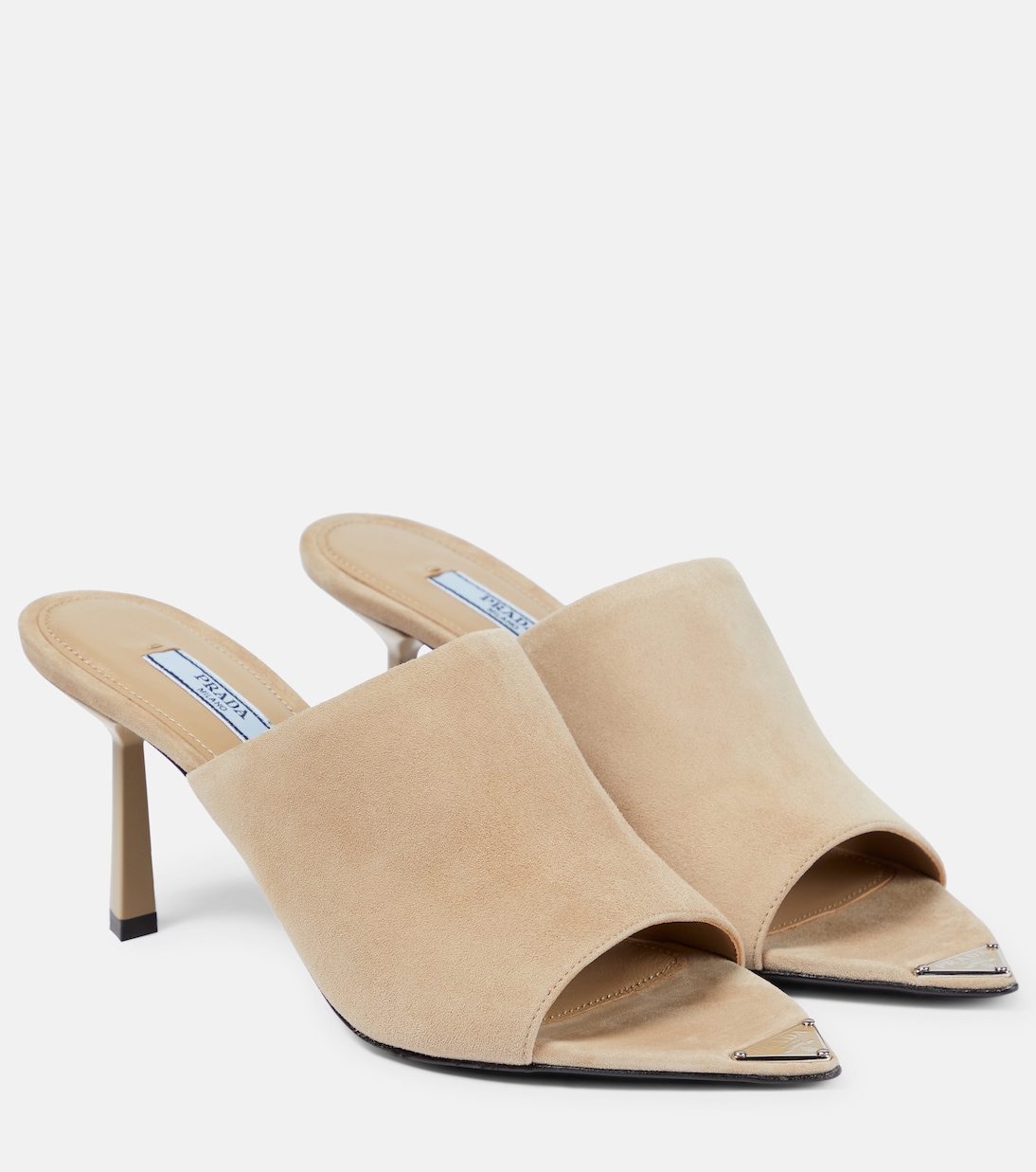 Logo suede mules | Prada