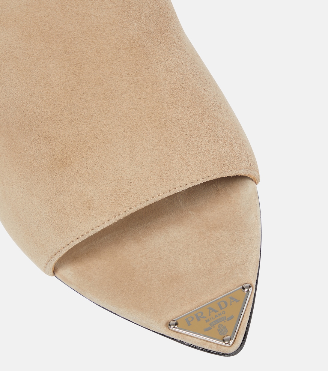 Logo suede mules | Prada