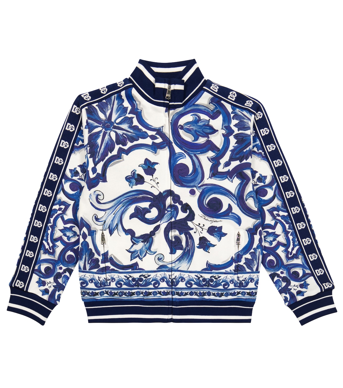 Majolica cotton jersey sweatshirt | Dolce&Gabbana Kids
