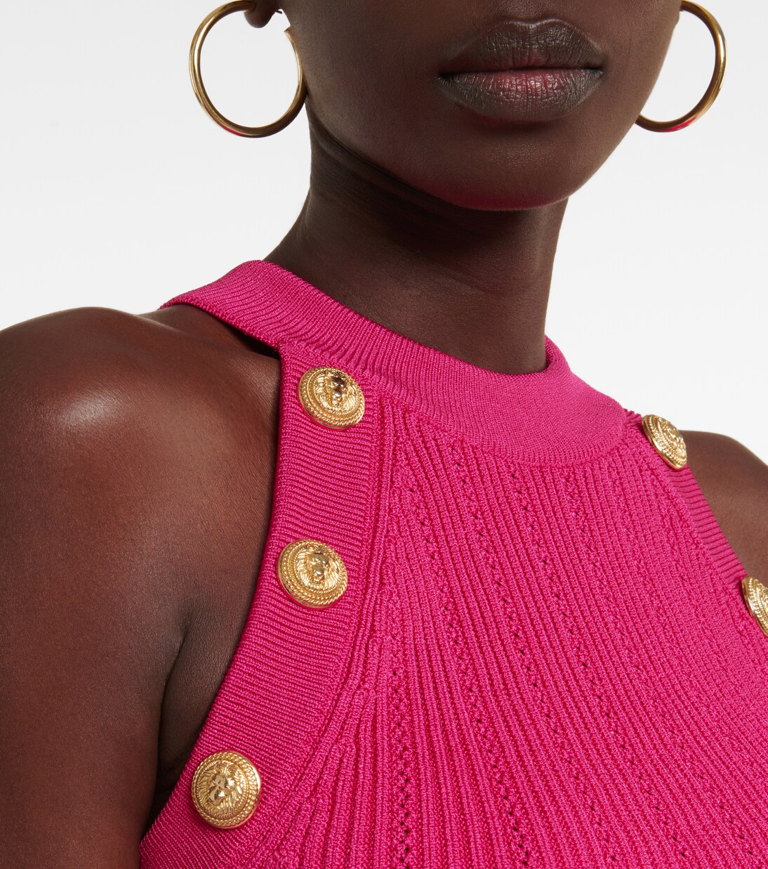 Verziertes Cropped-Top aus Strick | Balmain