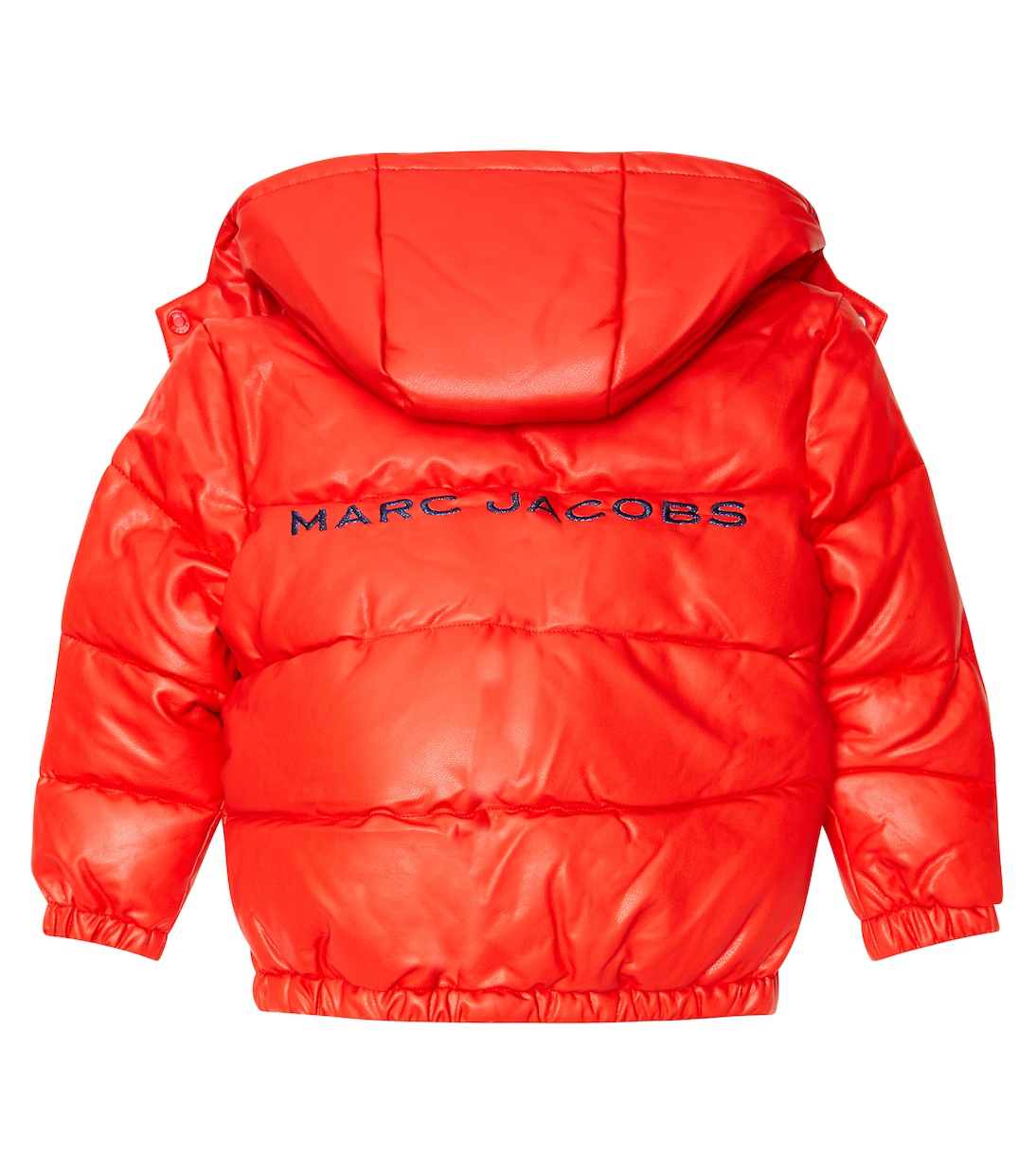 Logo padded faux leather jacket | Marc Jacobs Kids