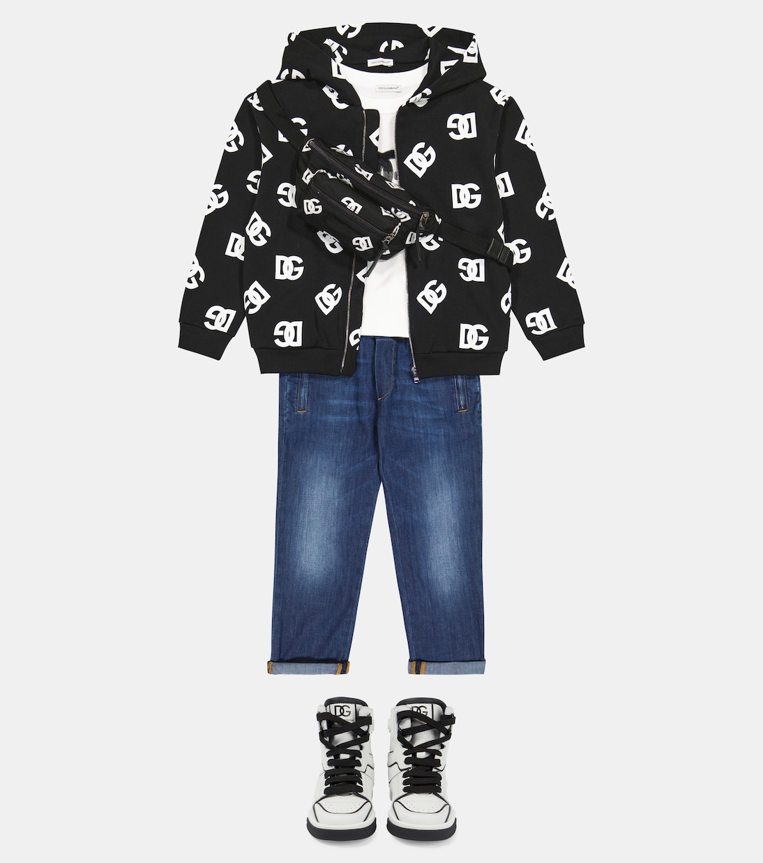 Kapuzenjacke DG aus Baumwolle | Dolce&Gabbana Kids