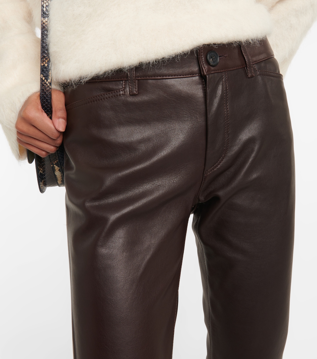 Gonda low-rise leather pants | Petar Petrov