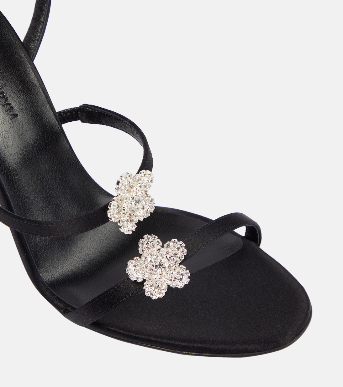 Crystal-embellished satin sandals | Magda Butrym