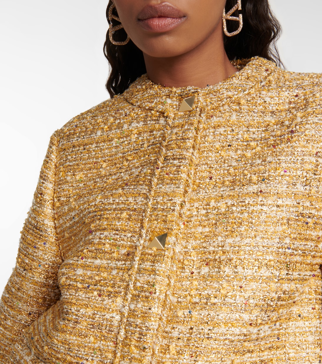 Sequined metallic tweed jacket | Valentino