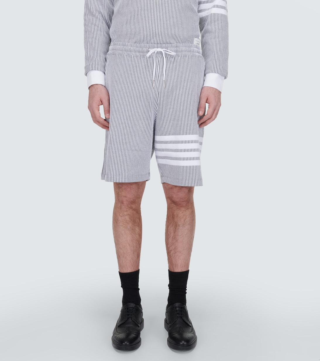 Shorts en seersucker de algodón | Thom Browne