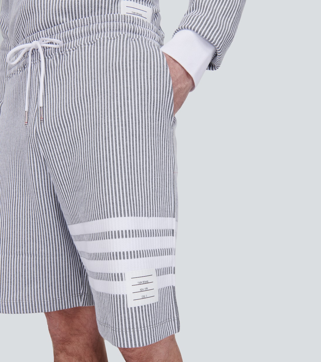 Shorts en seersucker de algodón | Thom Browne