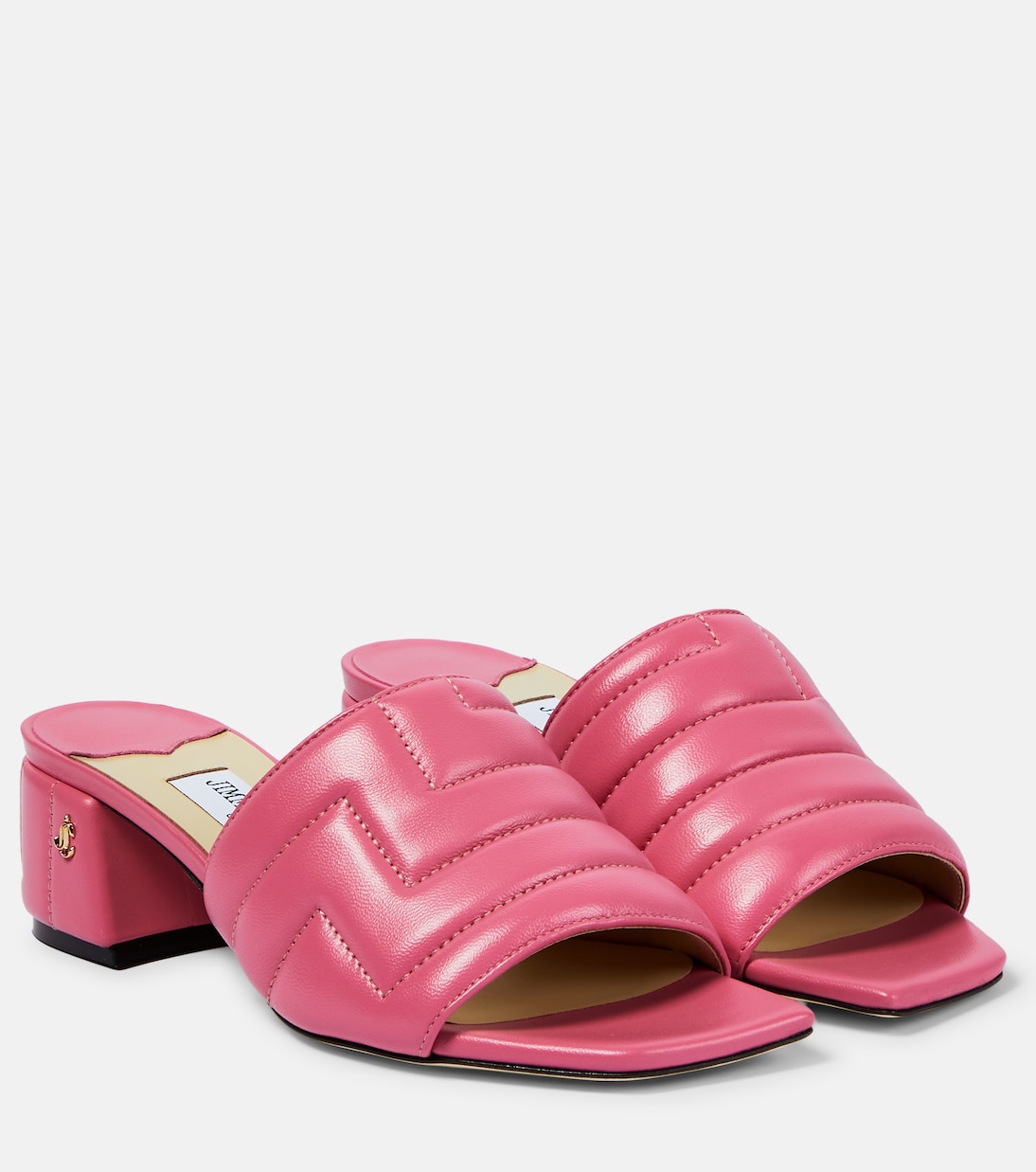 Mules Themis in pelle matelassé | Jimmy Choo