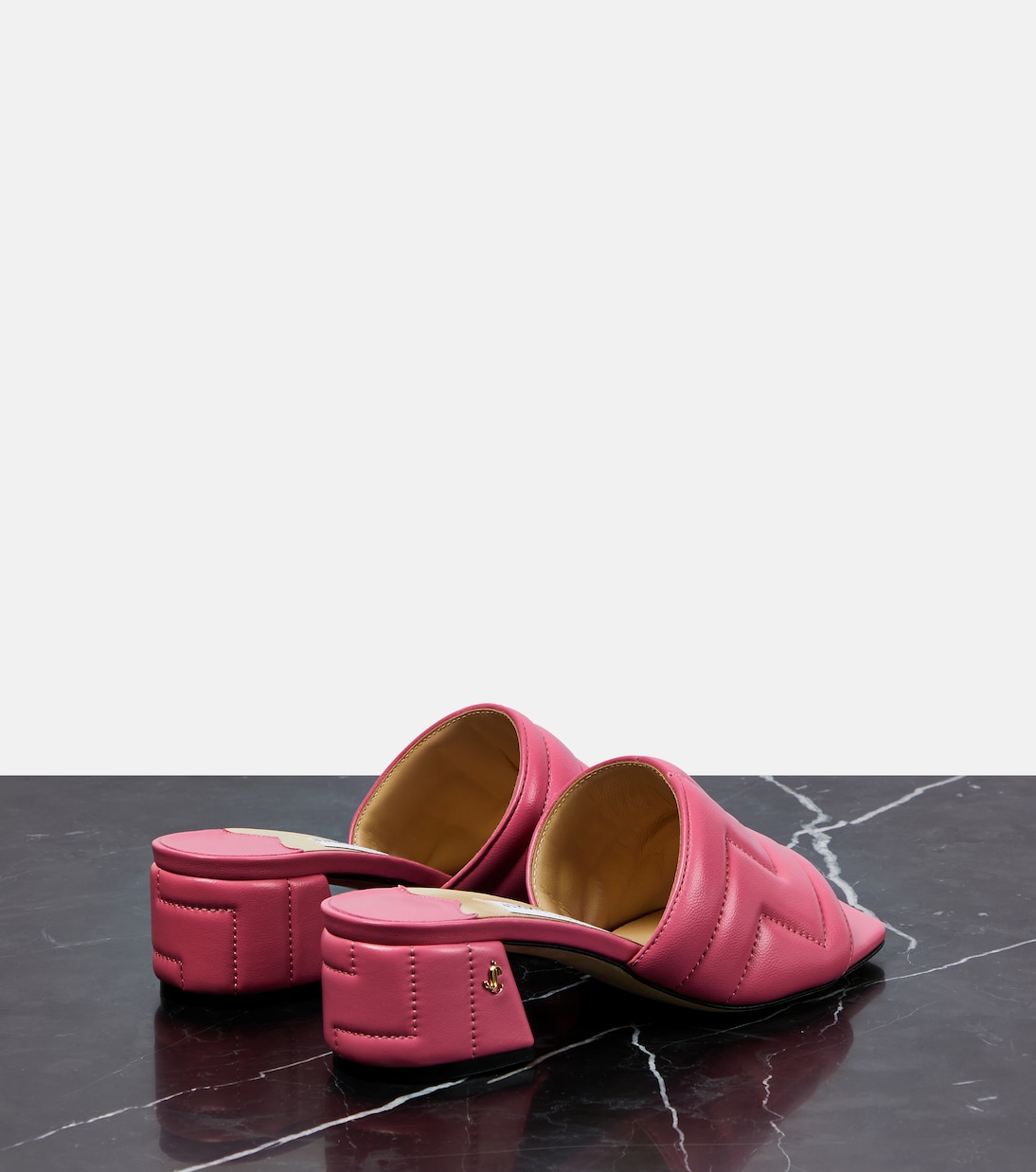 Mules Themis in pelle matelassé | Jimmy Choo