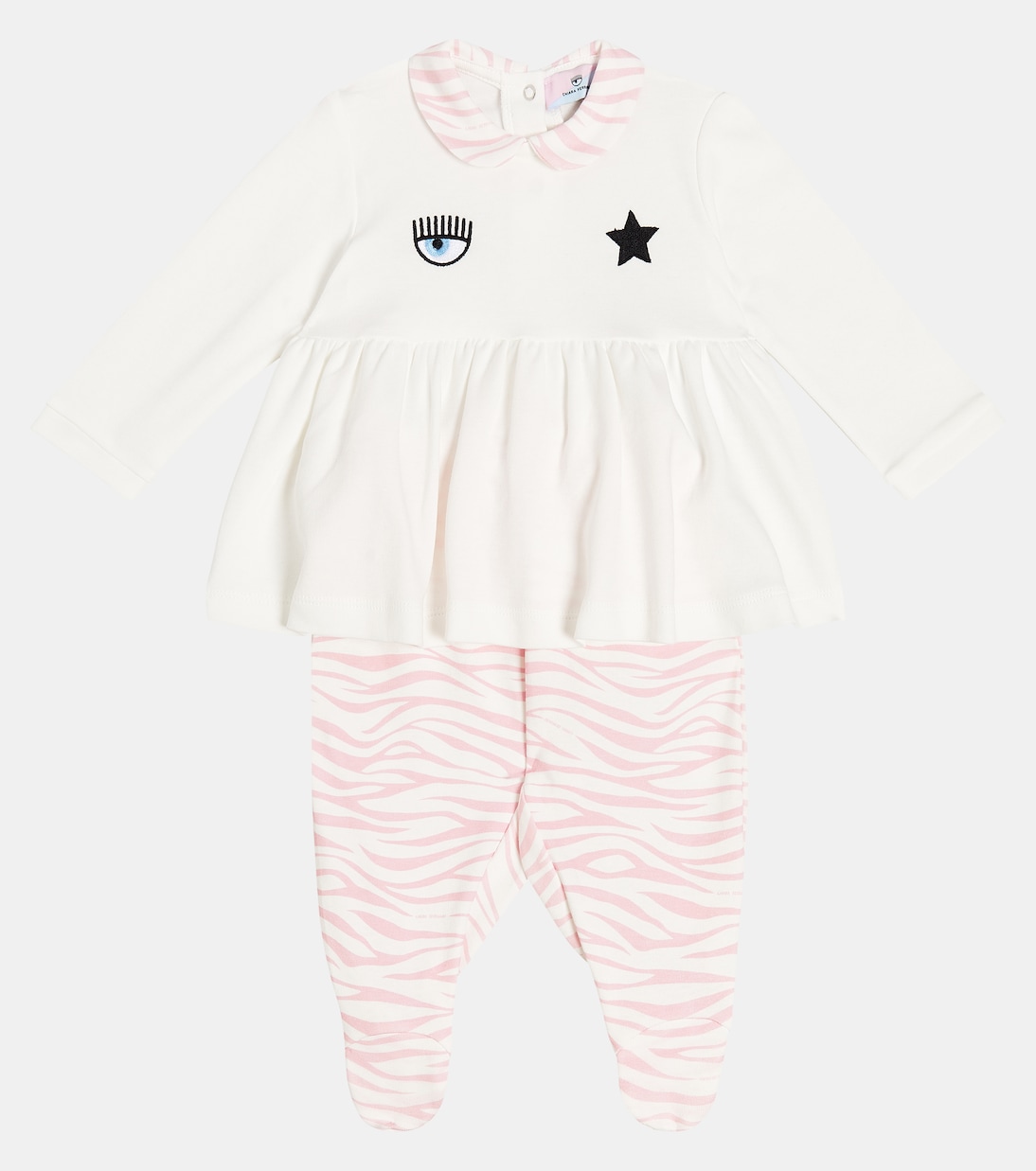 x Chiara Ferragni Baby - Top e pantaloni Eyestar in cotone | Monnalisa