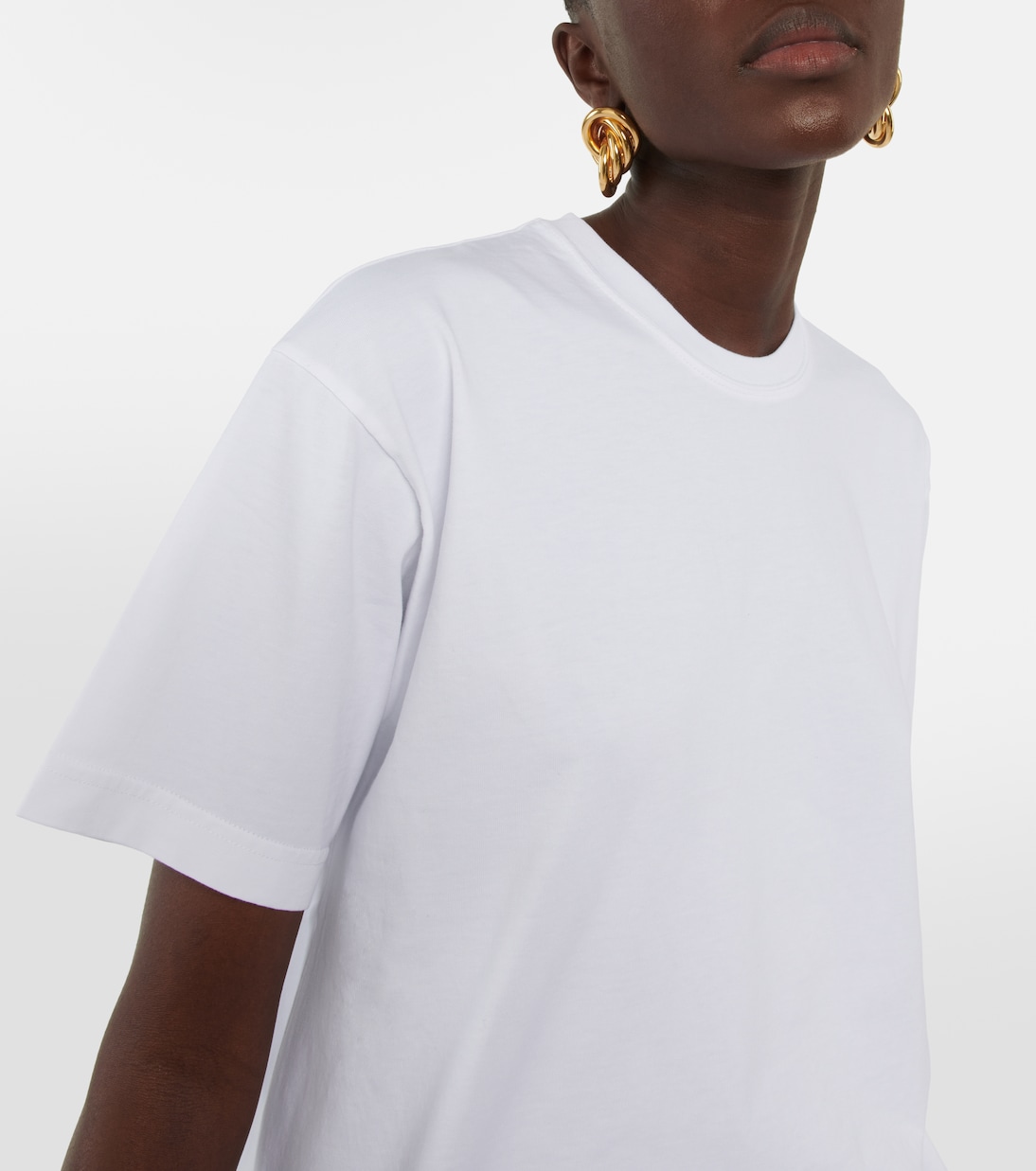 Oversized cotton jersey T-shirt in white - Toteme | Mytheresa