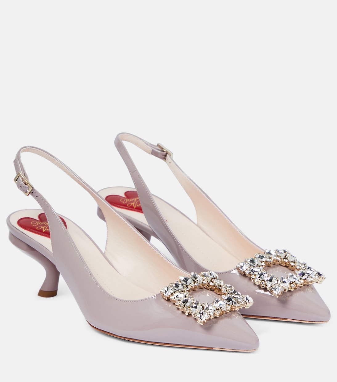 Pumps slingback Virgule in vernice | Roger Vivier