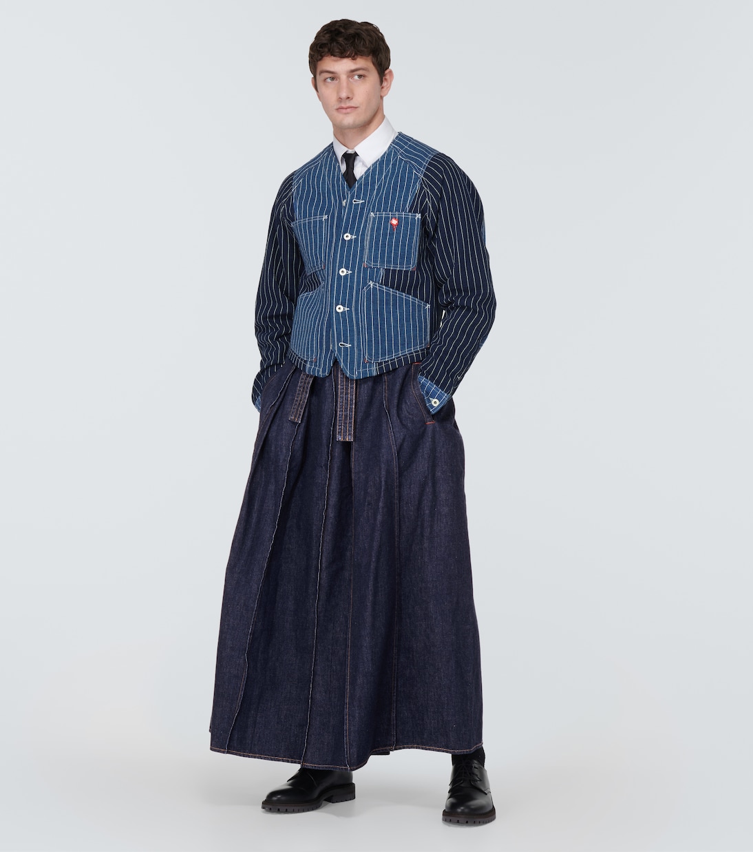 Patchwork striped denim jacket  | Kenzo