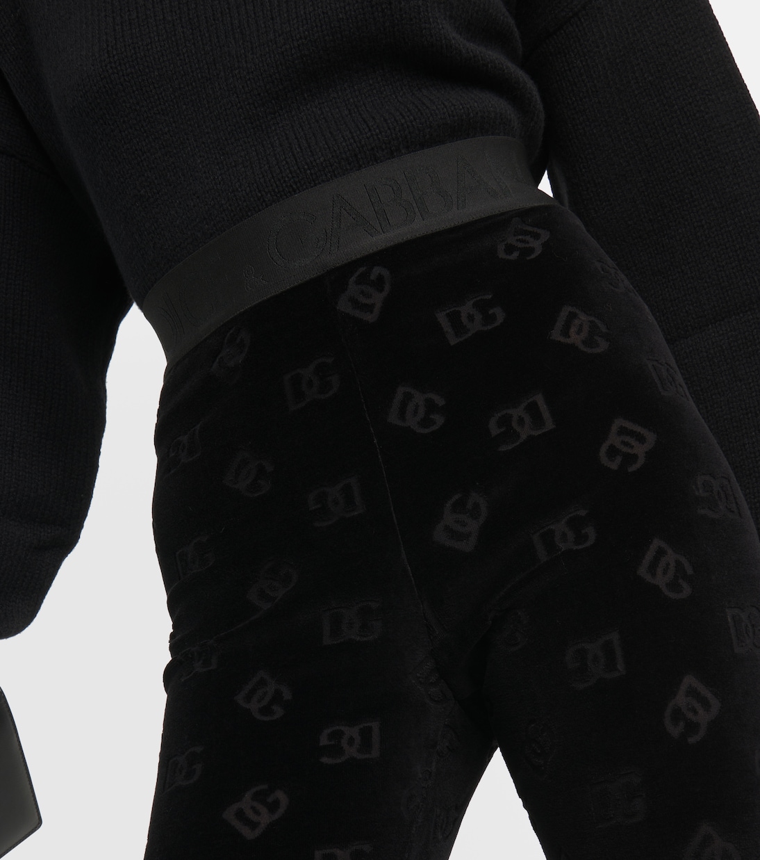 Leggings de terciopelo de tiro alto | Dolce&Gabbana