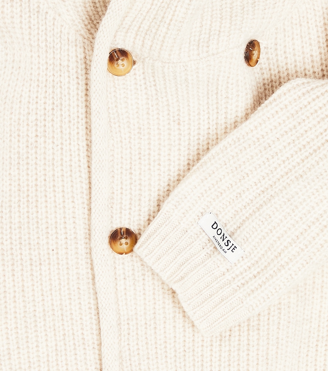 Baby - Cardigan Tristan in lana a coste | Donsje