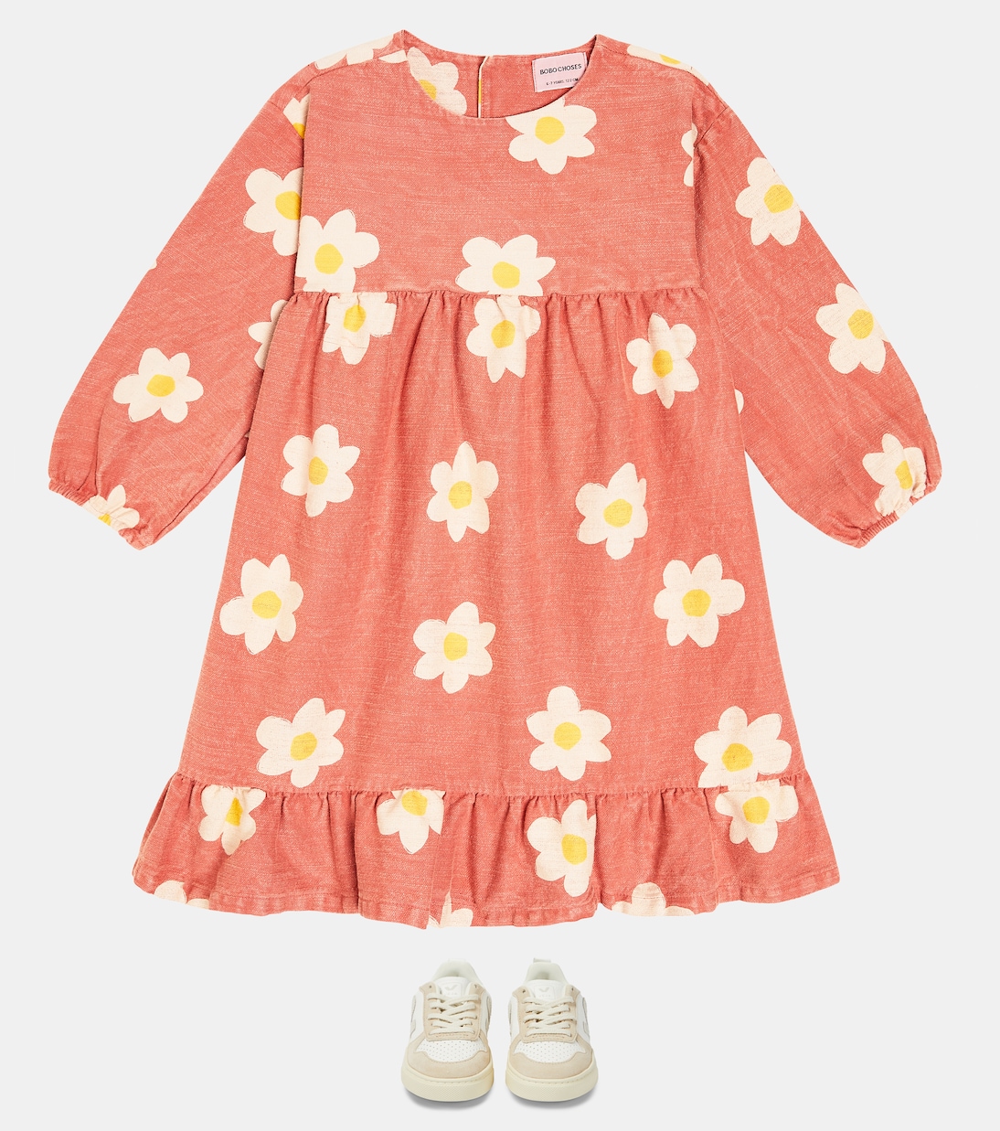 Abito in cotone con stampa floreale | Bobo Choses