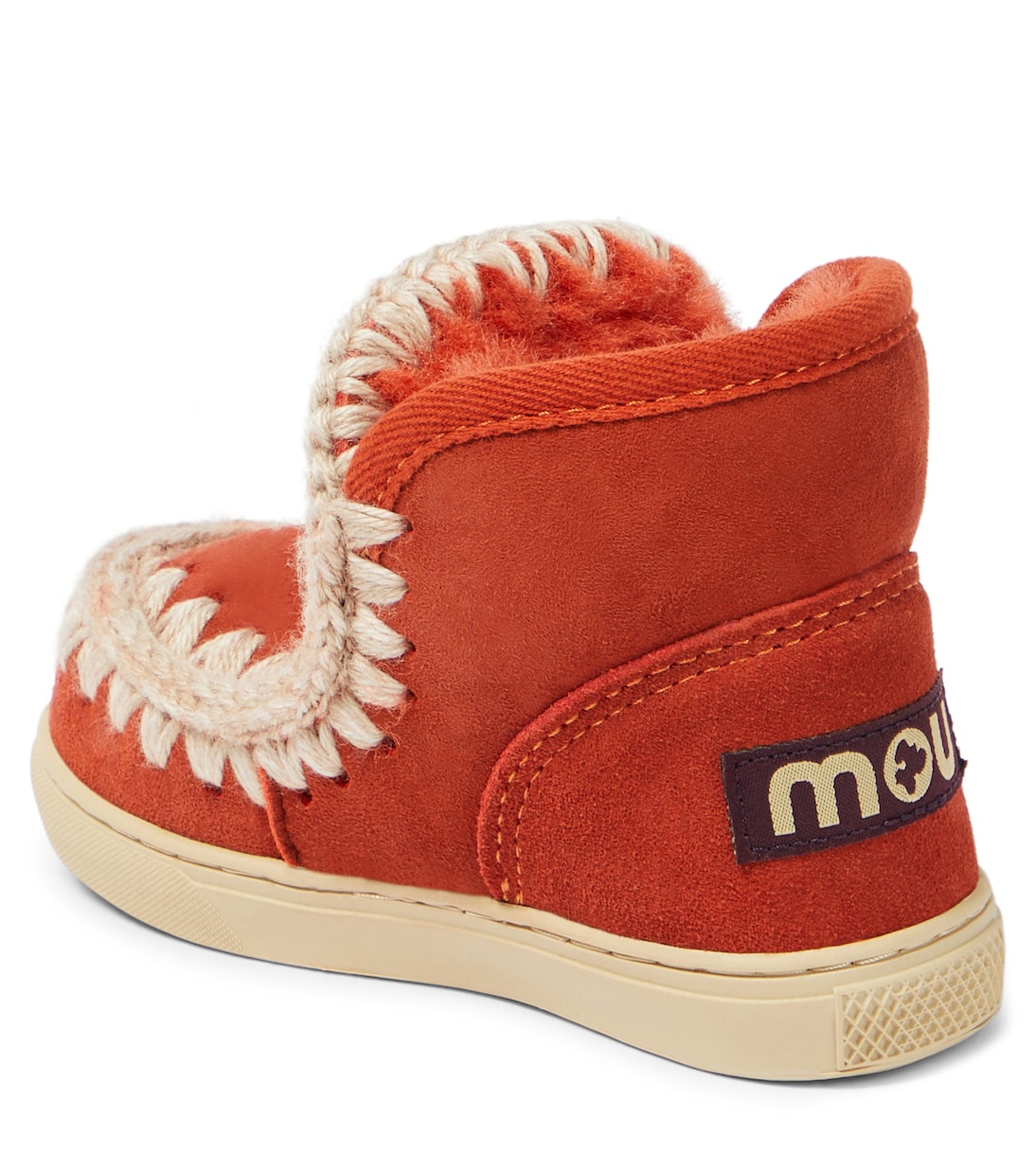 Sneakers aus Veloursleder mit Shearling | Mou Kids