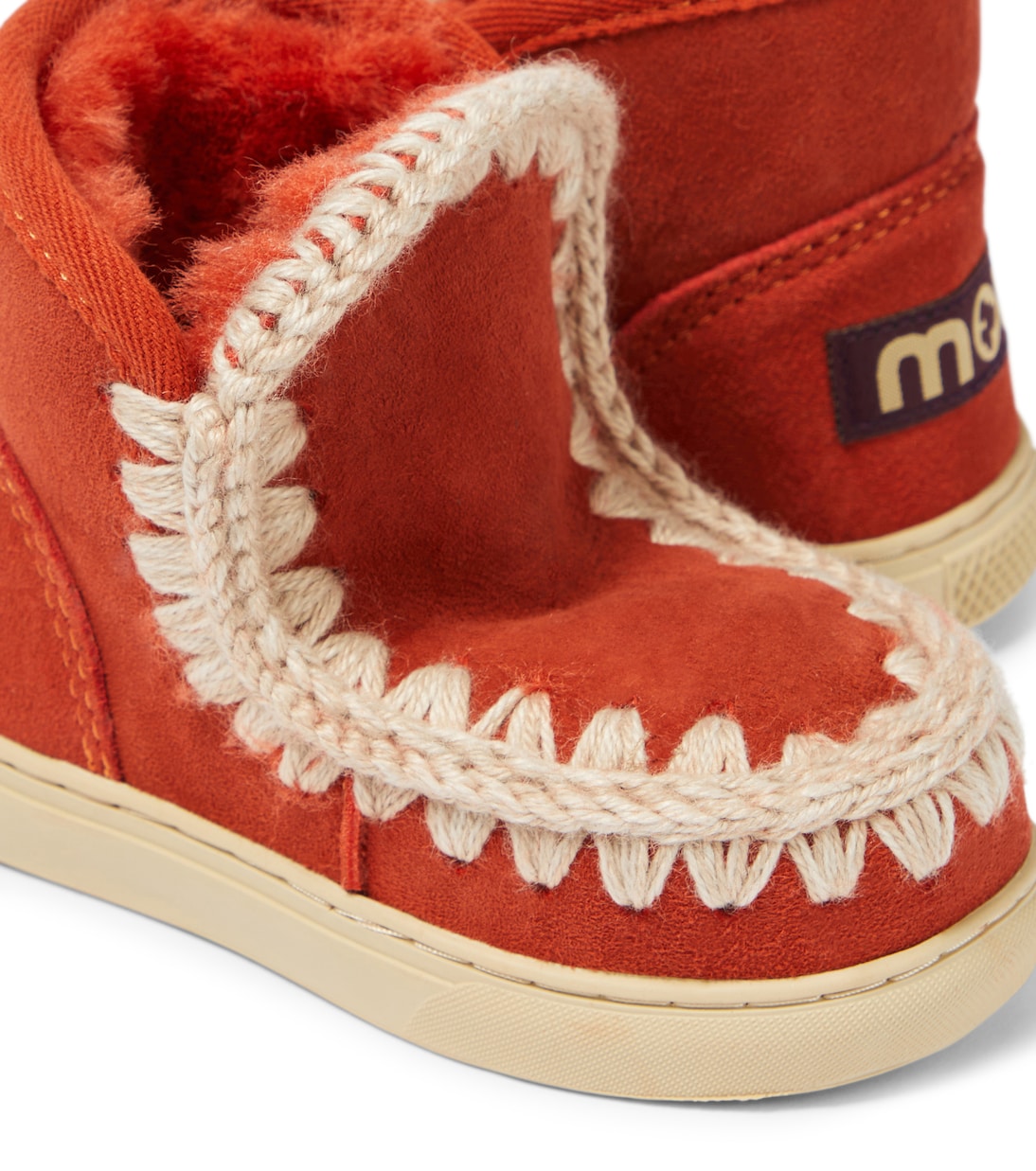 Sneakers aus Veloursleder mit Shearling | Mou Kids