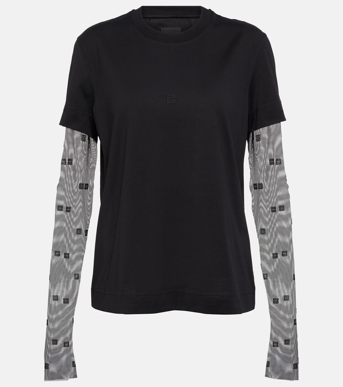 Camiseta de Algodón con Detalles de Tul de Givenchy para Jóvenes